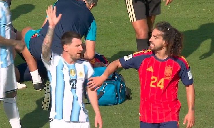 Messi called 'a baby' after demanding red card for Spain's Cucurella in ...
