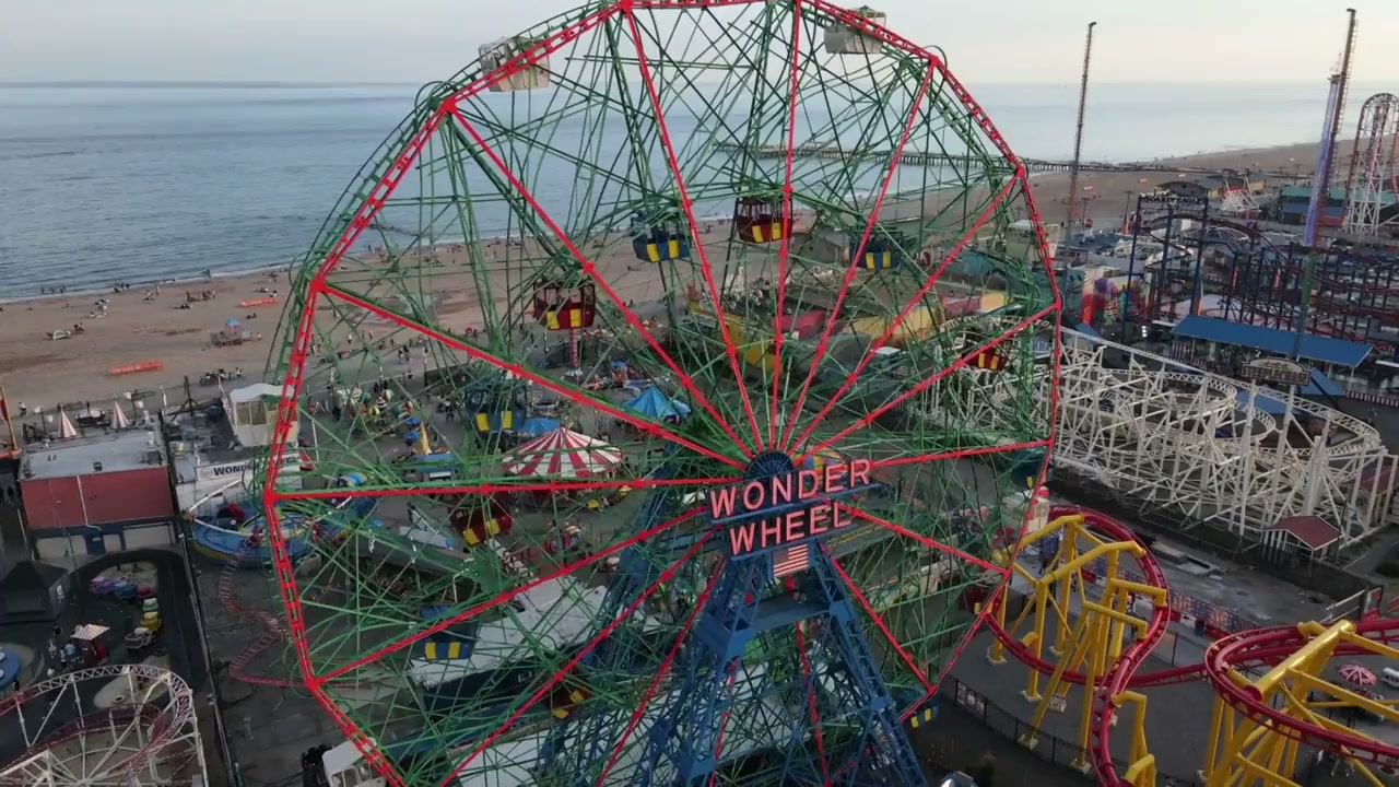 Flying over Coney Island: Rides, beaches, and history