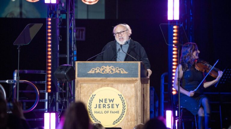 Actor Danny DeVito kicks off the 17th annual induction ceremony of the New Jersey Hall of Fame on Friday, November 21, 2025 in
