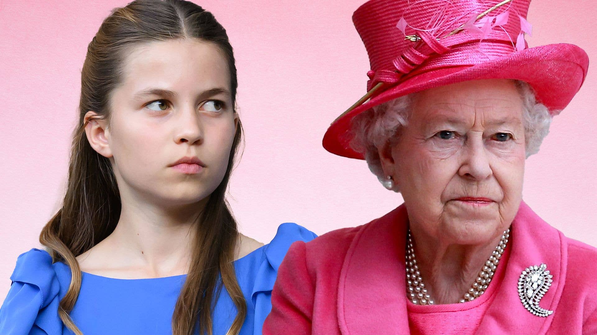Princess Charlotte and Queen Elizabeth II