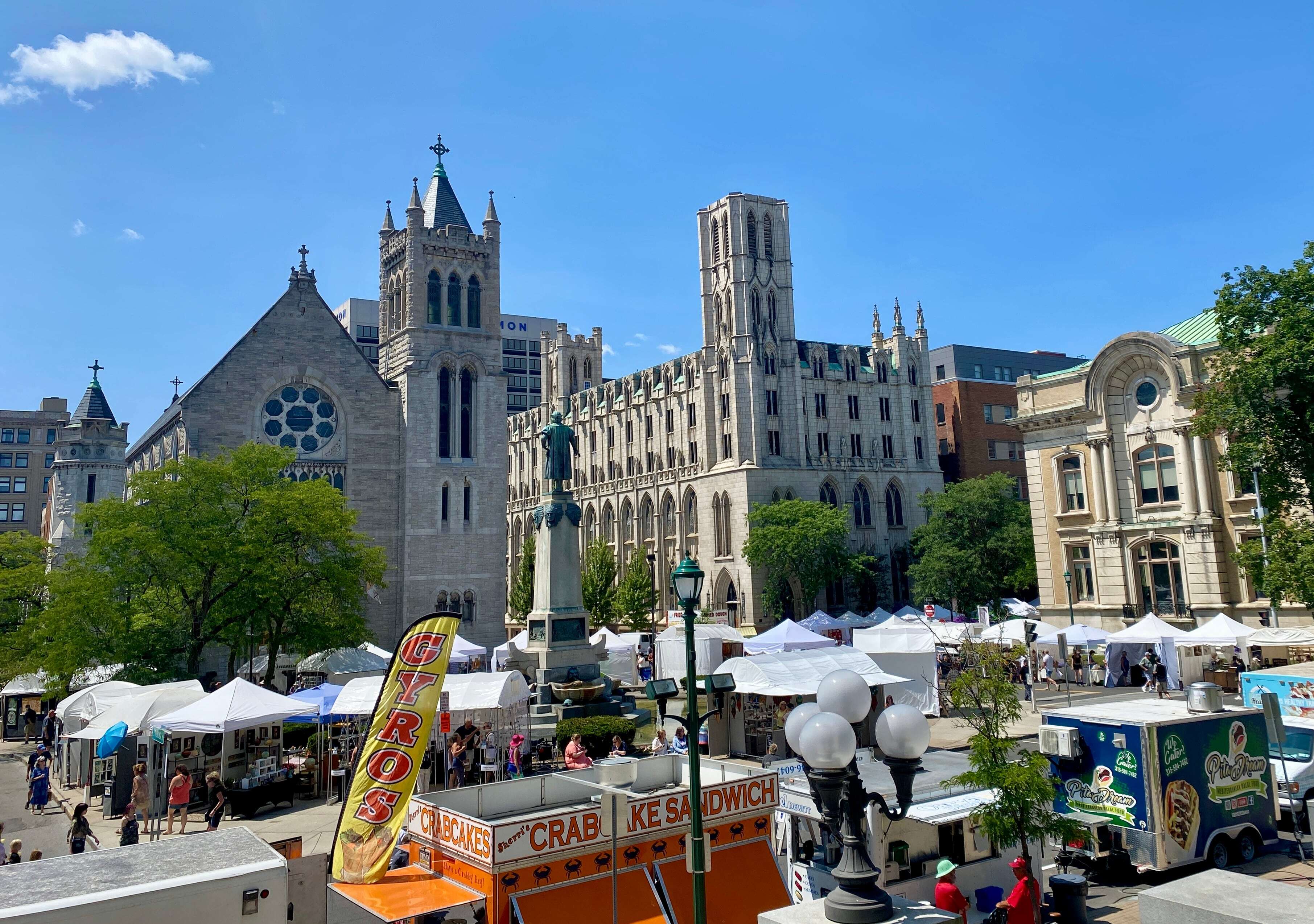 Downtown Syracuse has transformed into a walkable art gallery for the first day of the Syracuse Arts & Crafts Festival on Friday, July 26, 2024.