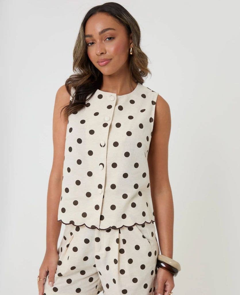 Threadbare Polka Dot Top