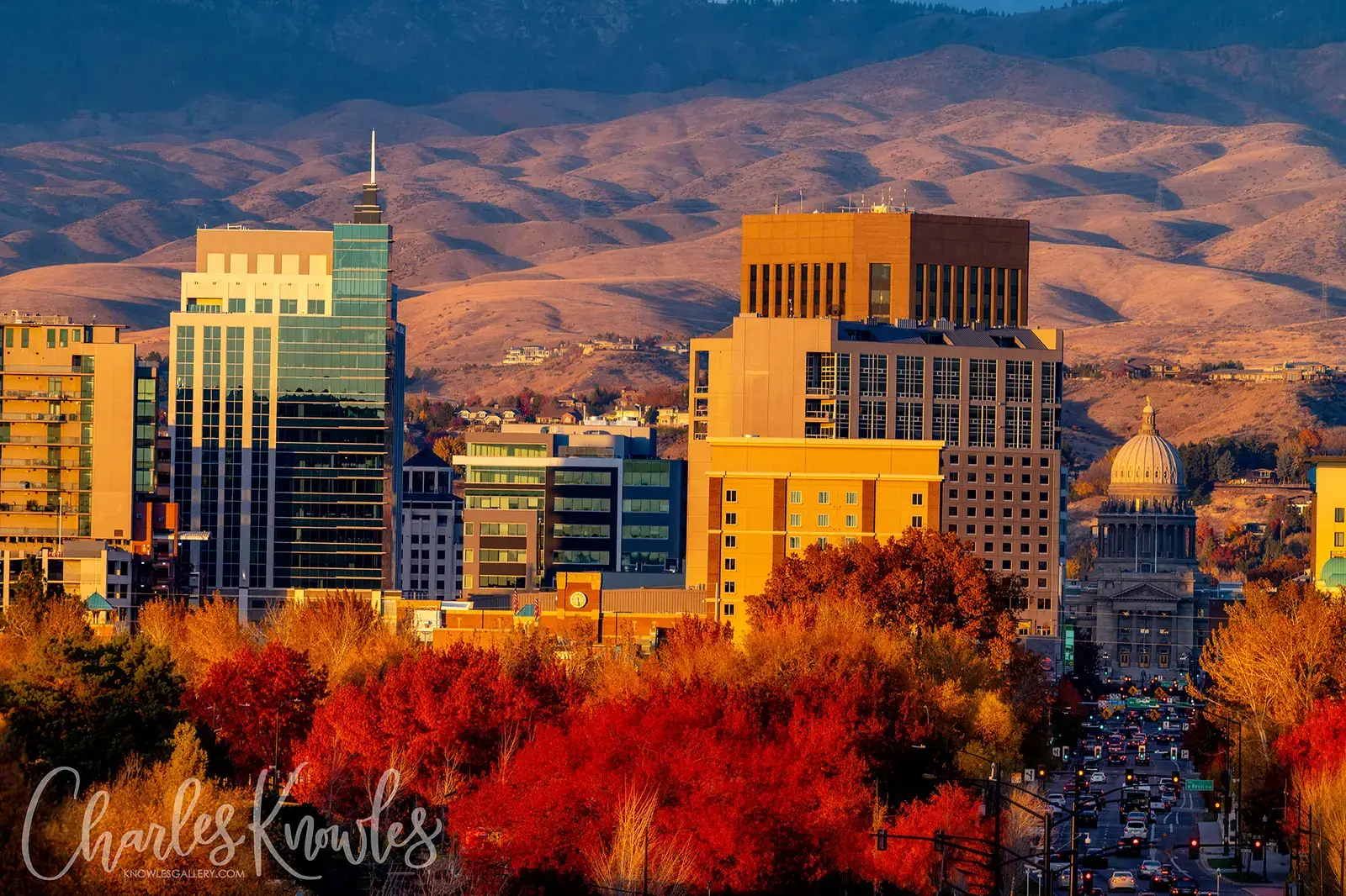 Boise, Idaho (Close up of the Boise Skyline in fall evening part of the day, CC BY 2.0)