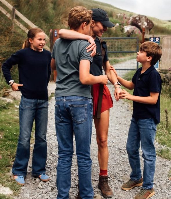 Princess of Wales with Princess Charlotte, Prince George and Prince Louis after completing the National Three Peaks Challenge Image: Instagram https://www.instagram.com/princeandprincessofwales/