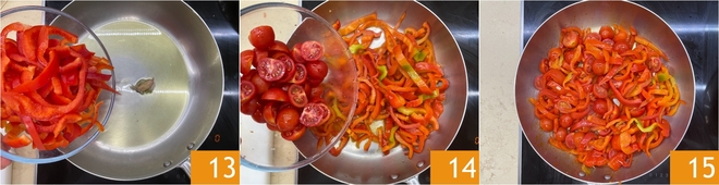 Mackerel and bell pepper rolls