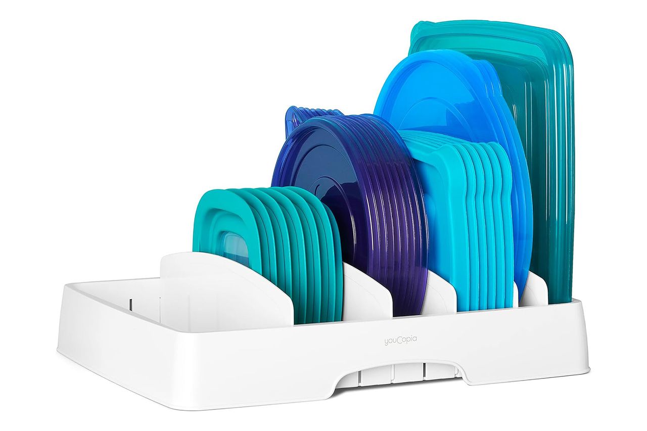 YouCopia StoraLid Adjustable Food Container Lid Organizer