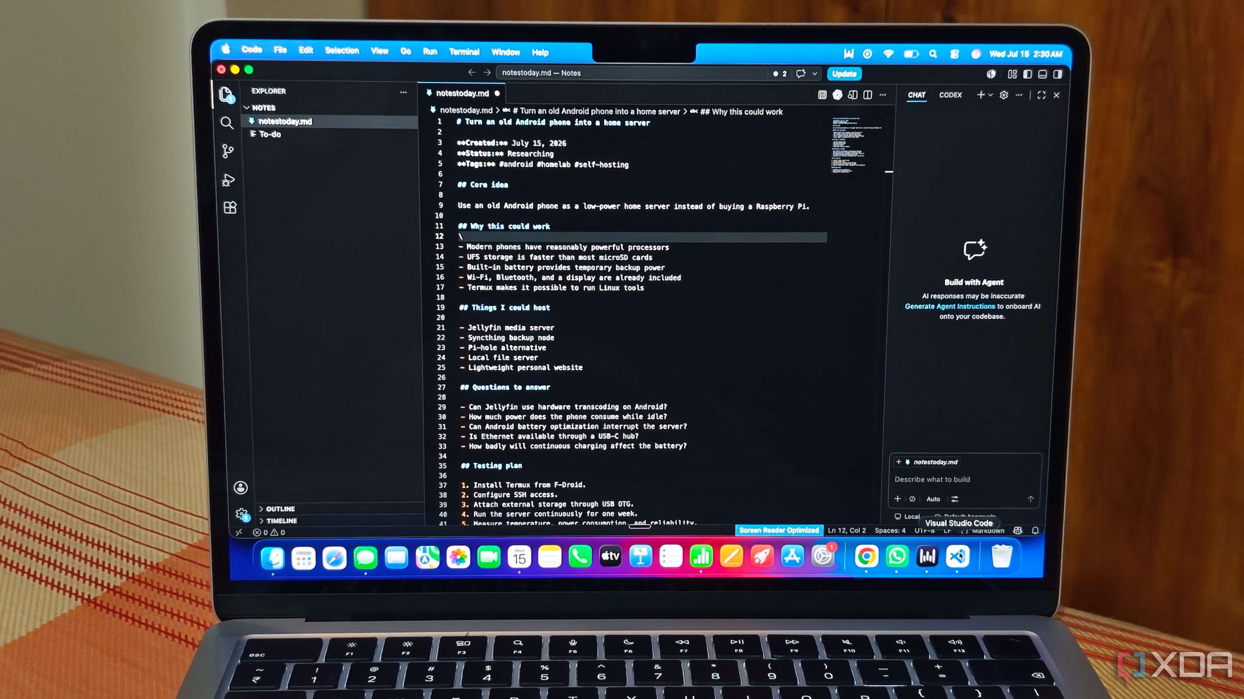 I tried using VS Code as my notes app, and it was better than it had any right to be