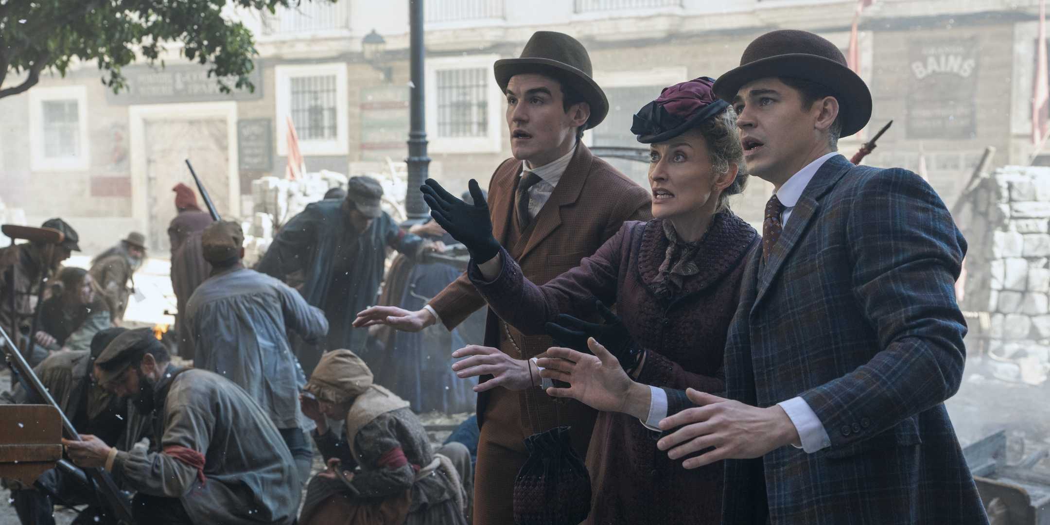 Sherlock, Moriarty, and Cordelia Holmes in Young Sherlock