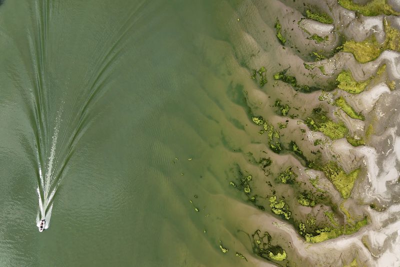 Water levels of the Danube river in Romania fell to their lowest levels in three decade