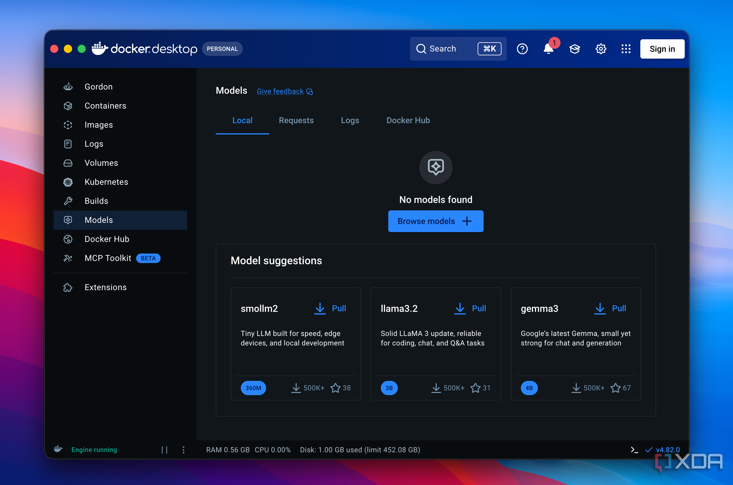 Docker model runner home