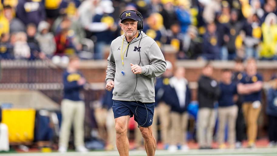 Kyle Whittingham at the UofM spring game
