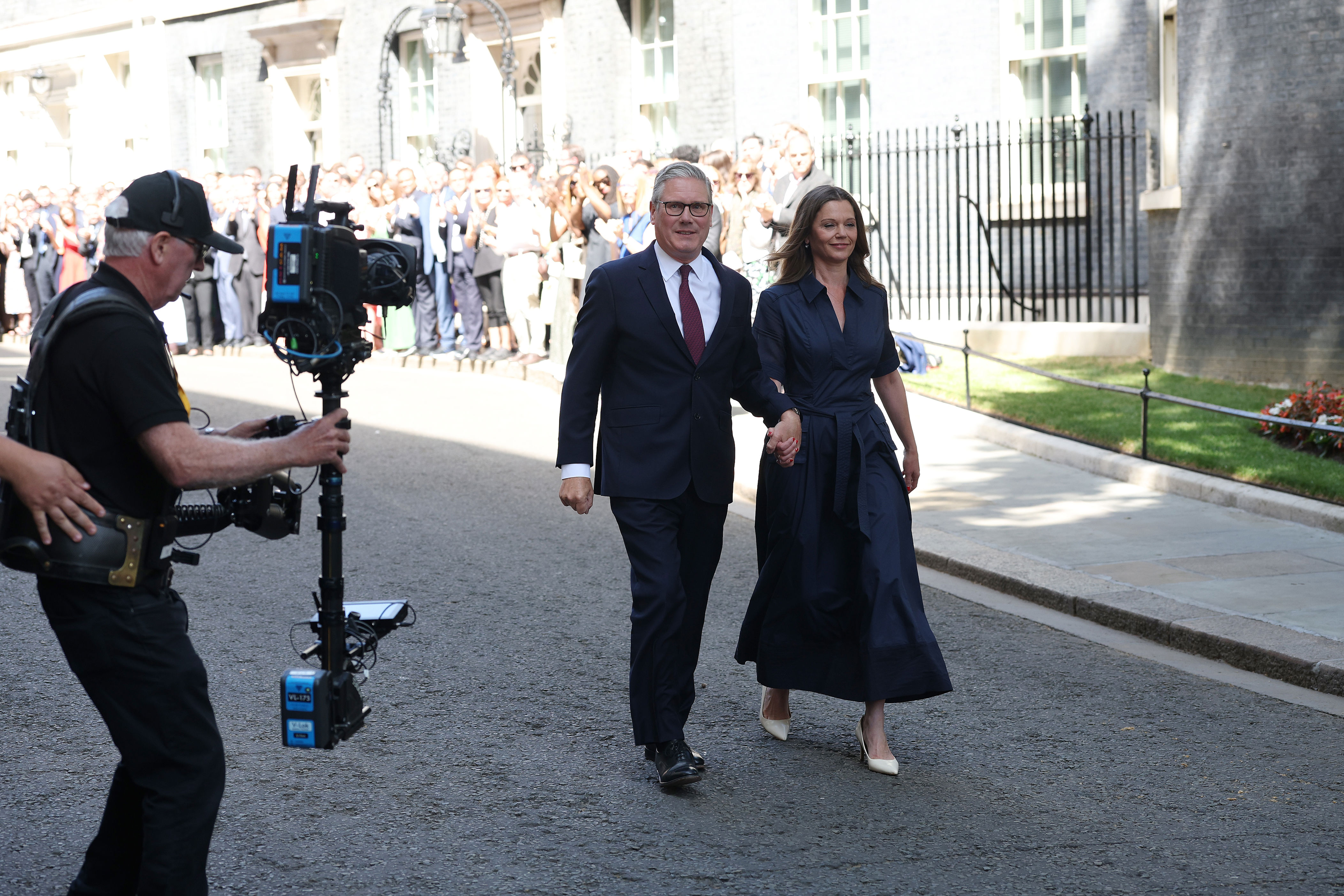 Sir Keir Starmer and wife, Victoria, depart Downing Street (Getty)