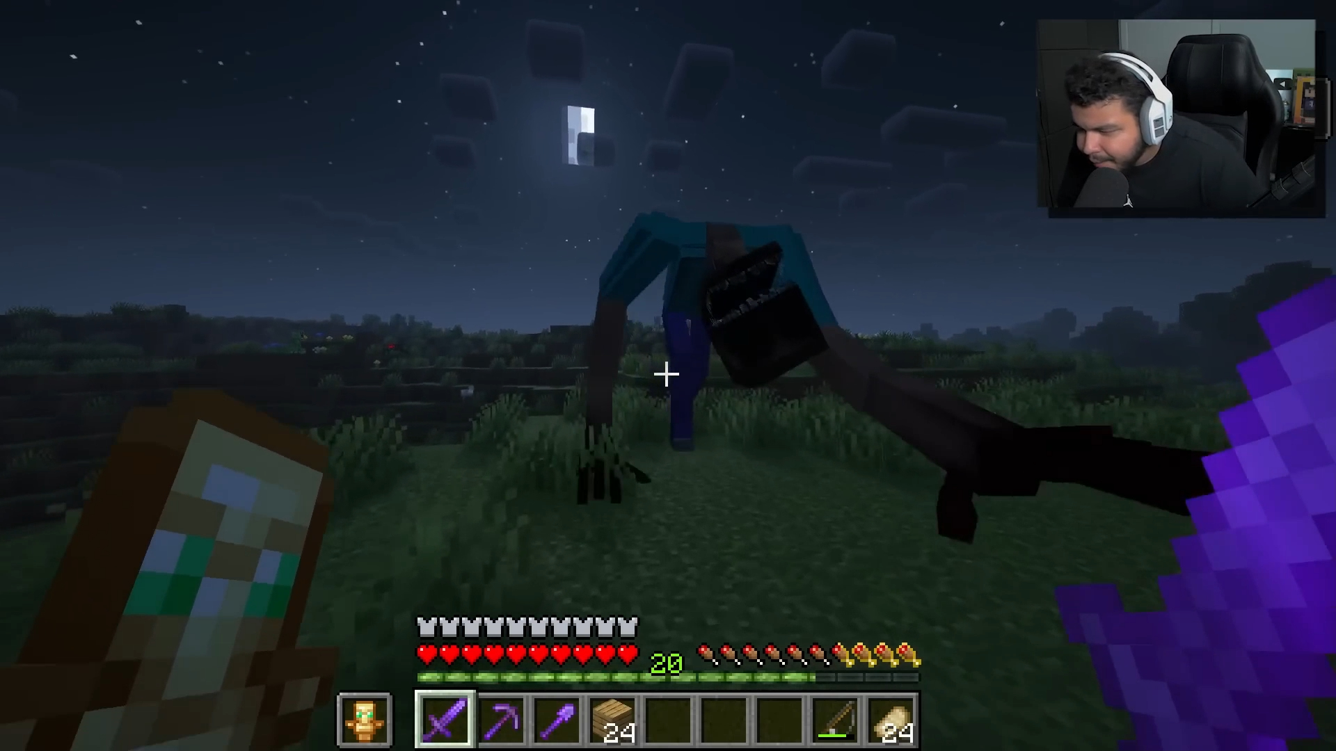 Escapando de um mundo de terror no Minecraft com itens superpoderosos