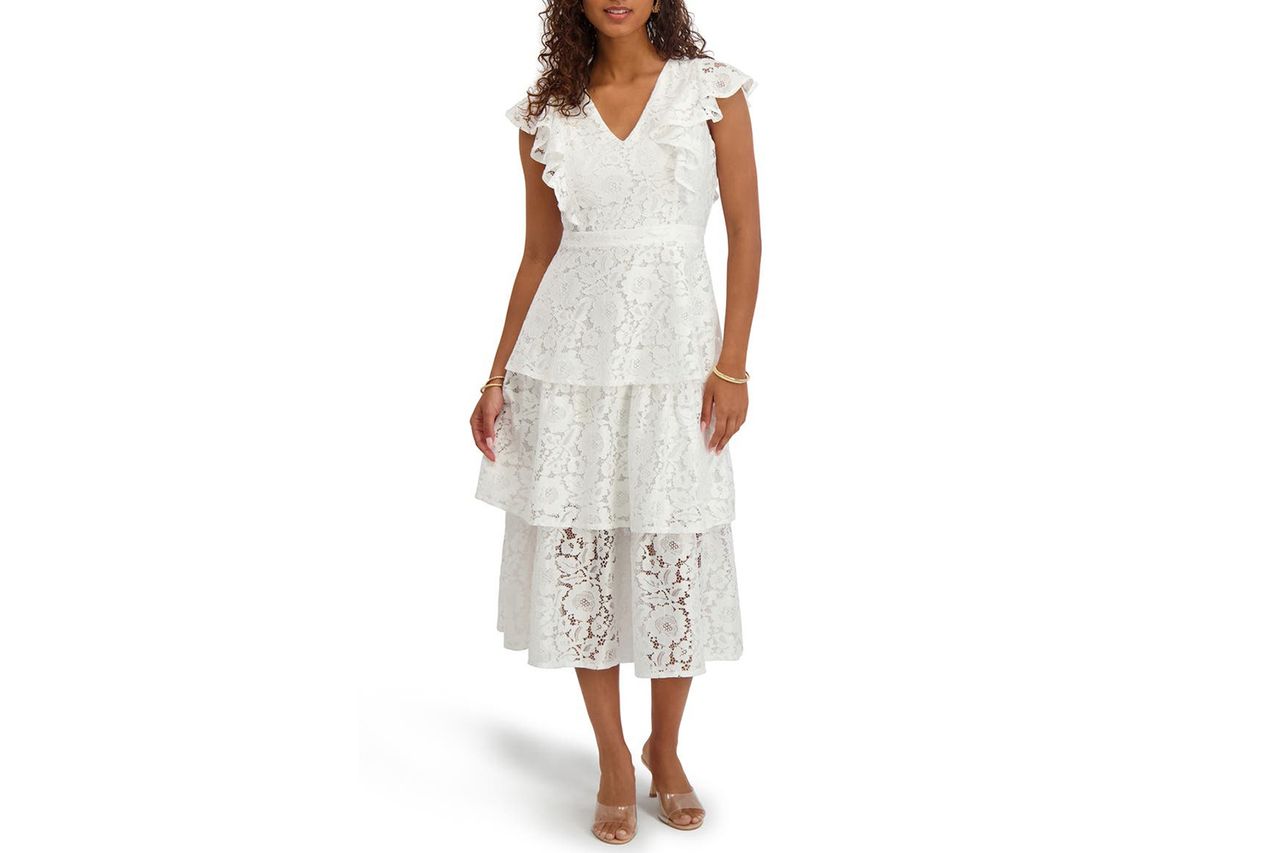 Kensie Floral Lace Midi Dress