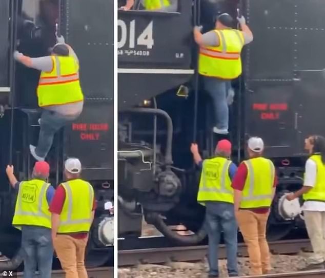 Trainspotter falls off world's largest locomotive, fractures spine