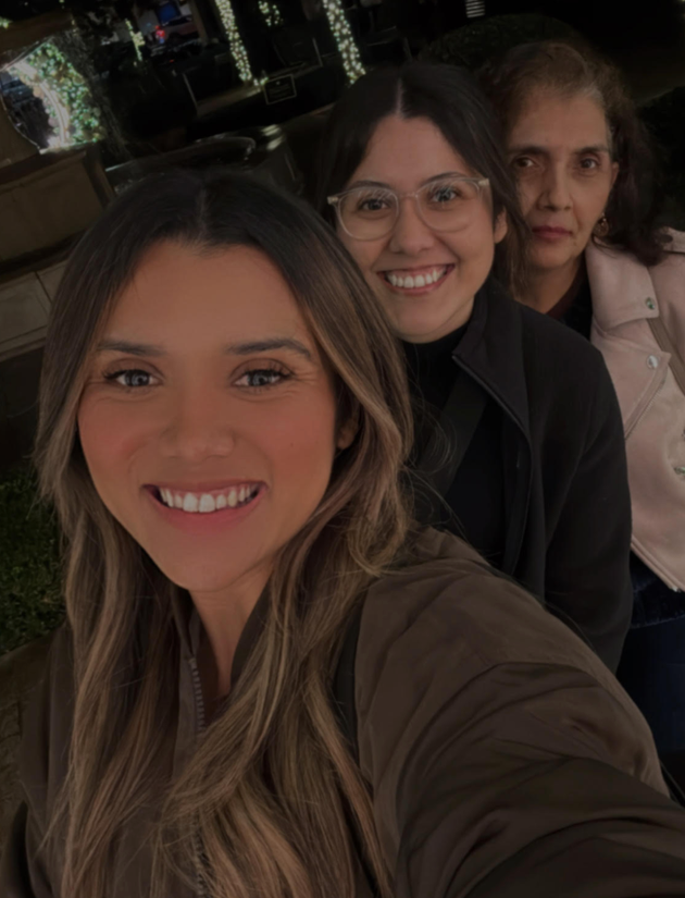 The author, her younger sister, who is now her mom’s primary caregiver and their mom, with two years free from convulsive seizures in 2024.