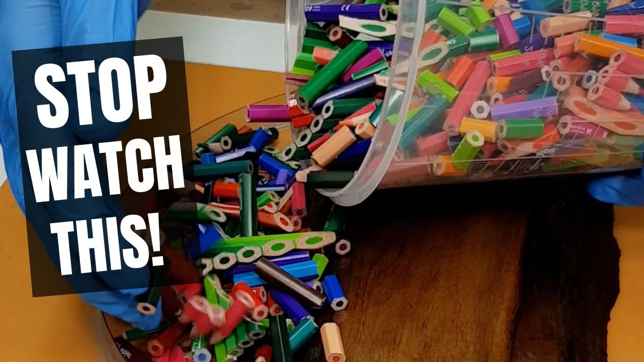 🌈 Unbelievable! I turned hundreds of colored pencils into a clock!