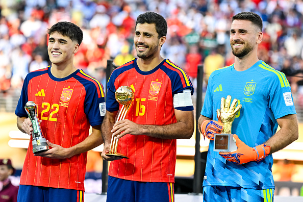 Spain cleaned up at the World Cup medal ceremony