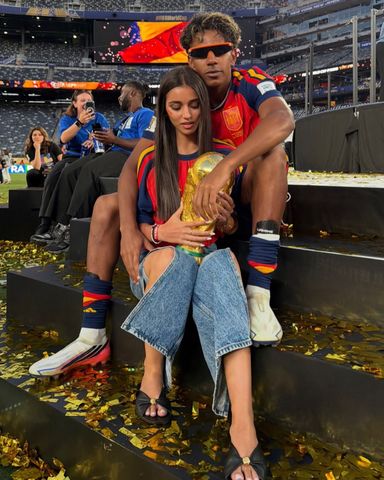 Lamine Yamal, 19, Celebrates Spain's World Cup Win with Girlfriend Ines Garcia