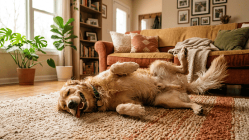 Veterinarians explain why dogs rub against everything after a bath