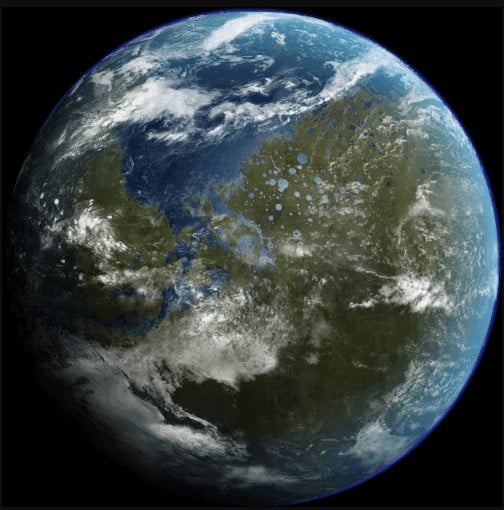 Artist’s impression of Mars after terraforming. Credit: Daein Ballard