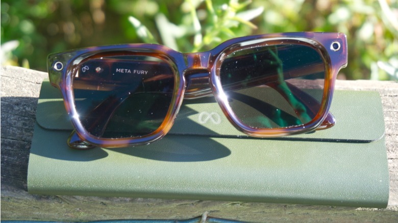The Meta Fury Glasses on top of the folded case.