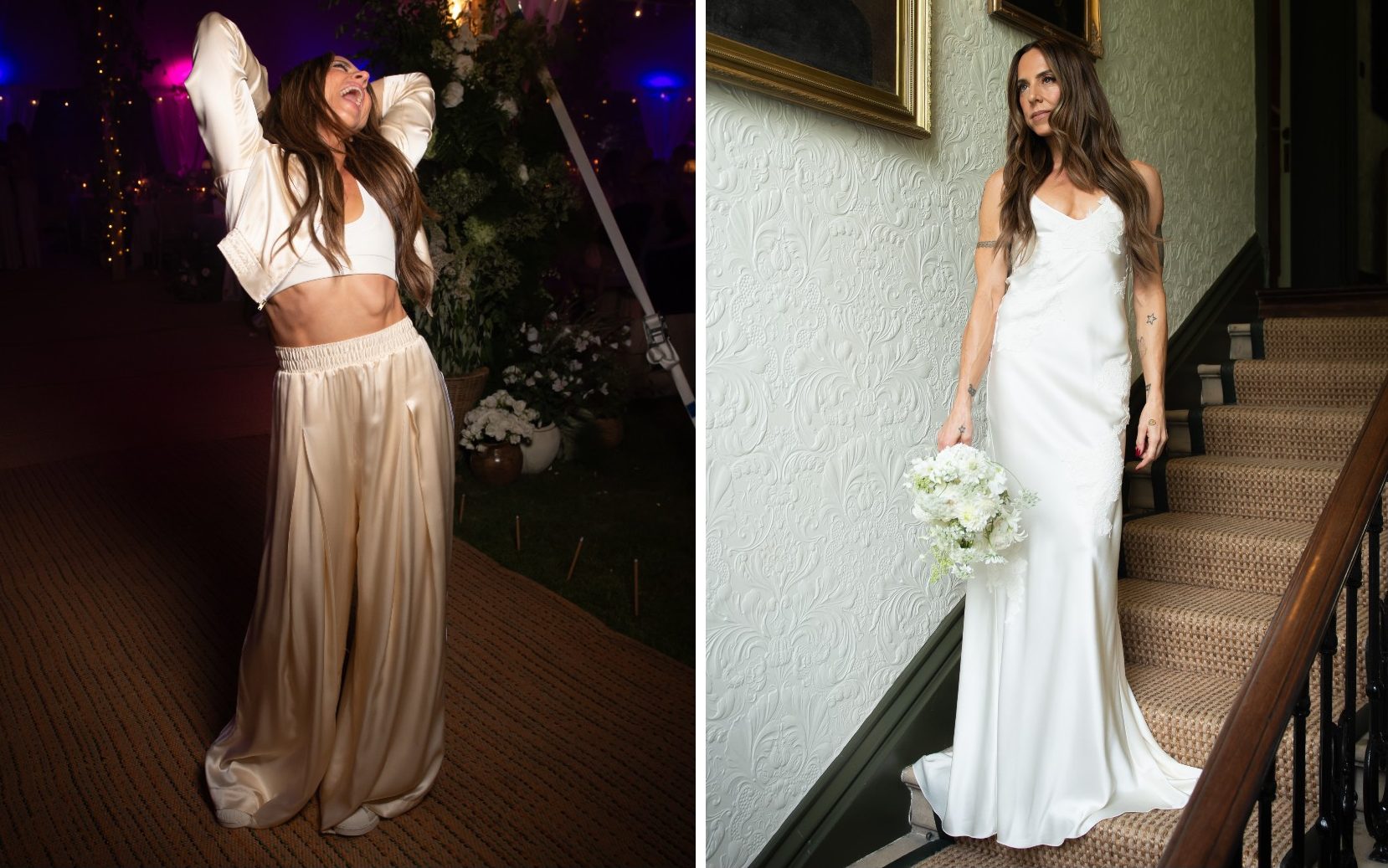 From Adidas to atelier: Mel C wore both a Sporty Spice tracksuit and a bespoke Victoria Beckham bridal gown