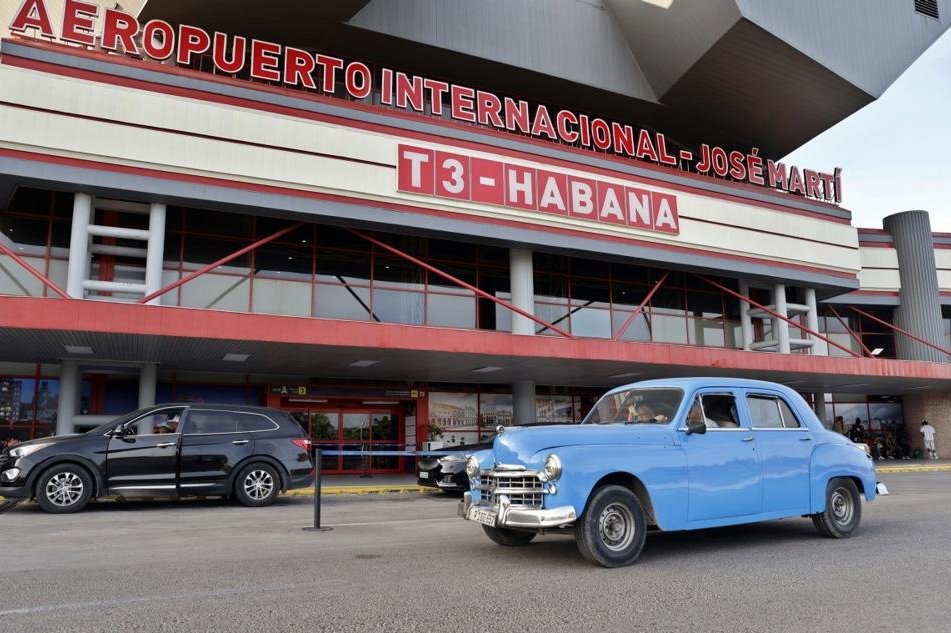 The facade of Terminal 3 at Jose Marti International Airport in Havana is shown on Saturday. Cuban artist and dissident Luis Manuel Otero Alcantara departed for the United States after being granted humanitarian parole following a five-year prison sentence on the island,