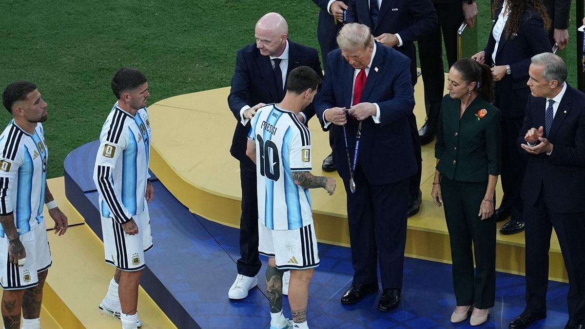 Soccer Star Cristian Romero Snubs Donald Trump's Handshake During World Cup Final Presentation