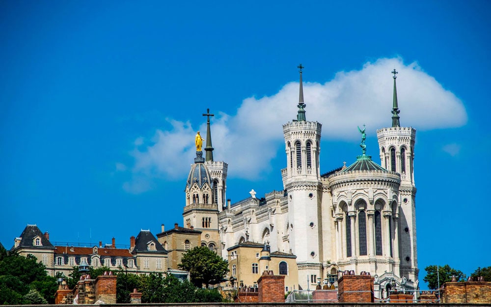Lyon's 19th-century basilica overlooks the city; best things to do in Lyon