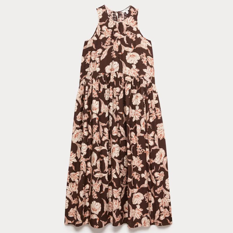 M&S, floral maxi dress