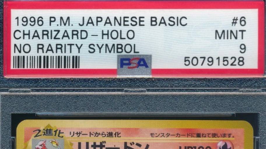 1996 Pokemon Japanese Holo Charizard PSA 9. T Sold on July 17,2026 for $110,500 on eBay.
