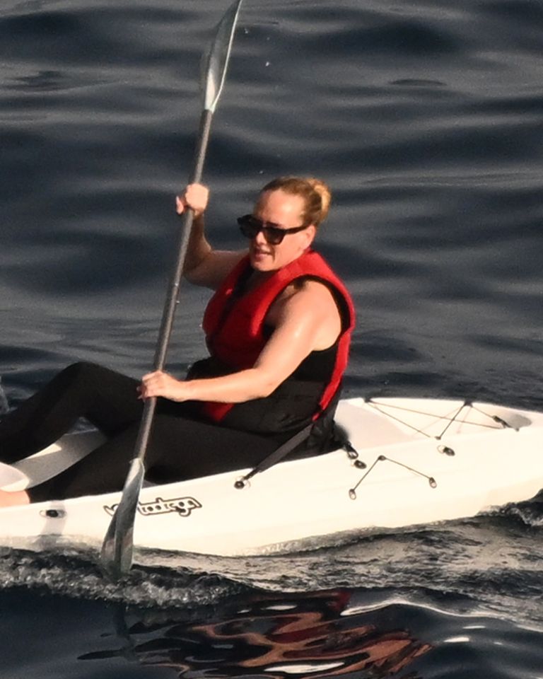 Adele enjoys a day out on the Amalfi Coast during her Italian holiday.