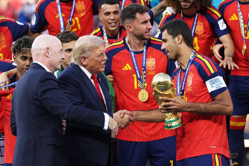 President Donald Trump pictured at the World Cup