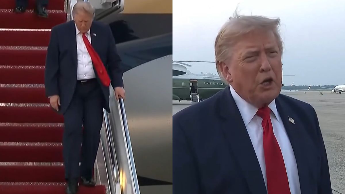 ‘He Literally Paused’: Donald Trump’s Air Force One Exit Sparks Fresh Health Debate