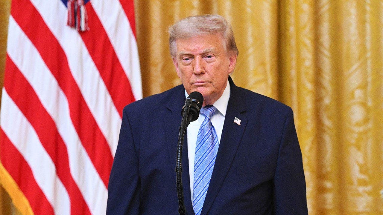 President Donald Trump addresses the nation from the East Room of the White House in Washington, D.C., on July 16, 2026.