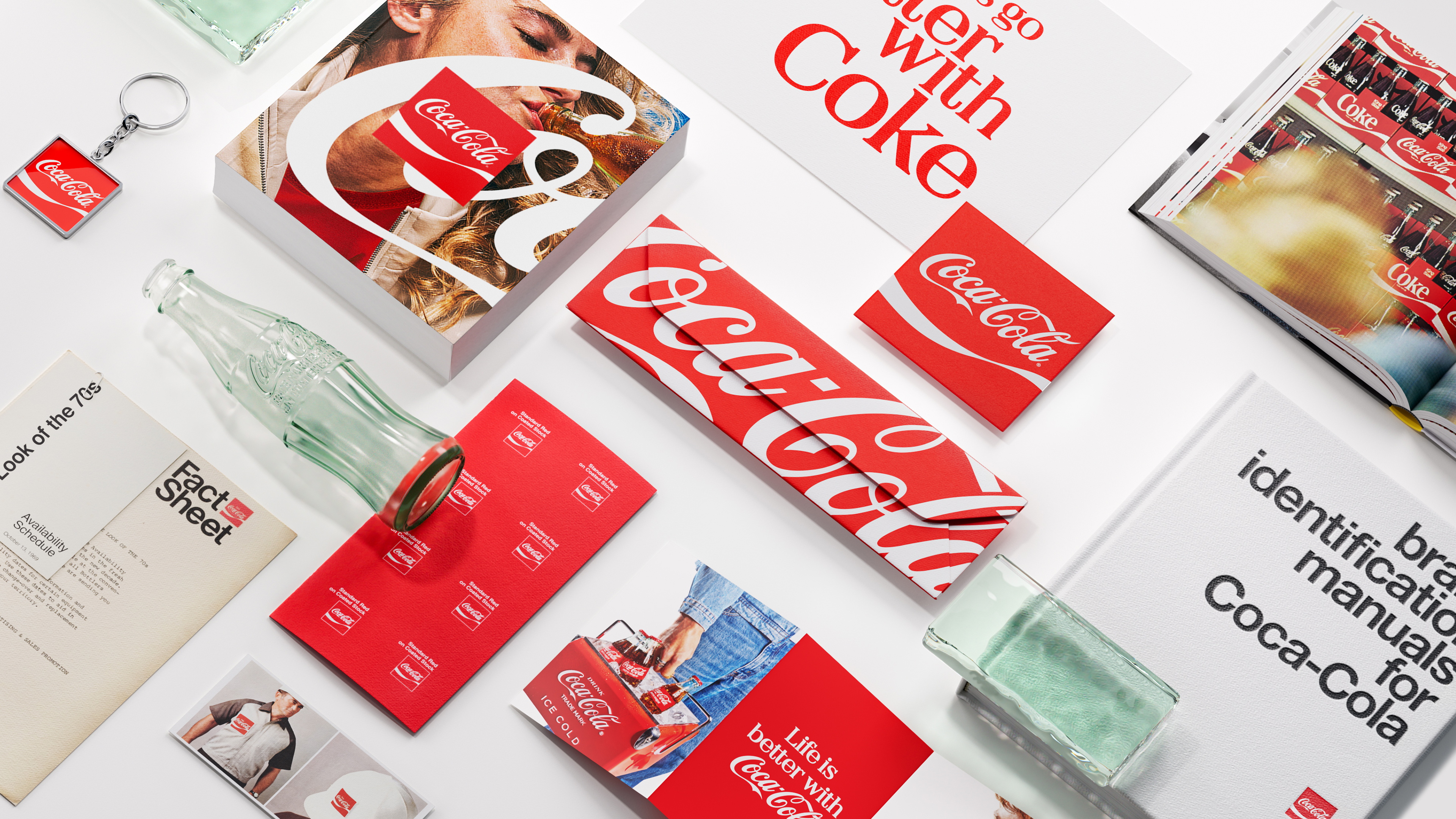 Coca-Cola rebrand material showing new design