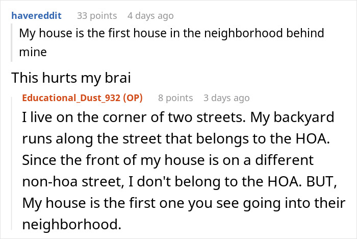 HOA Tries To Boss Around Man Who Doesn’t Belong To It, Regrets It When He Ruins Their View