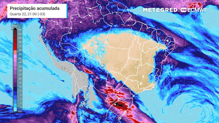 Ciclone em formação traz temporais e até 200 mm ao Centro-Sul; veja os estados afetados