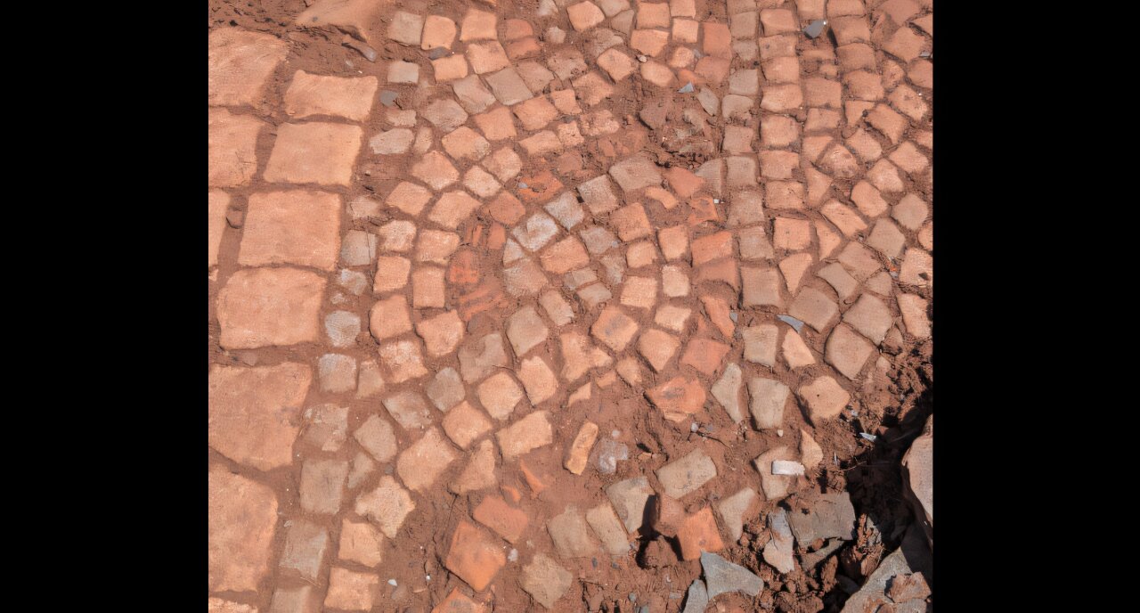 Archaeological dig reveals full extent of Roman villa with intricate mosaic and bath house