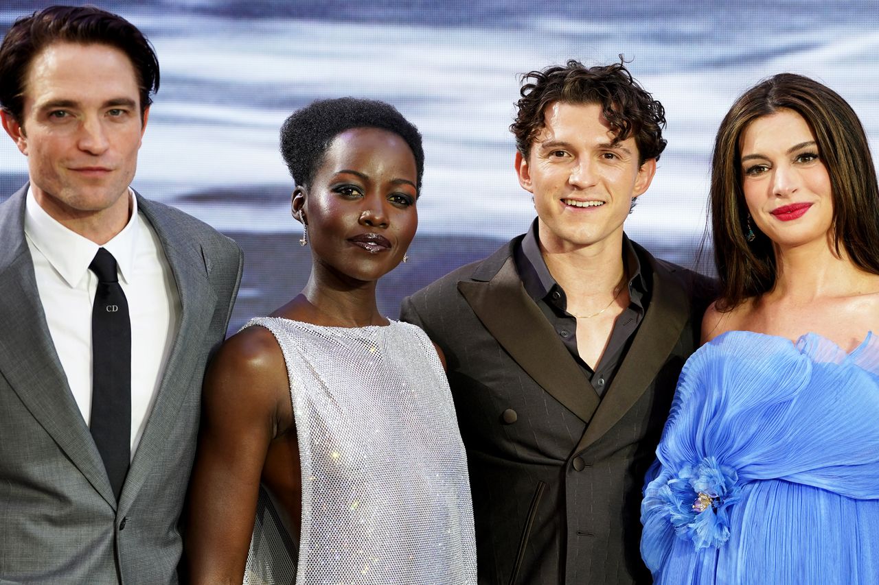 Robert Pattinson, Lupita Nyong'o, Anne Hathaway and Tom Holland attending the Odyssey world premiere in Leicester Square, central London. Picture date: Monday July 6, 2026