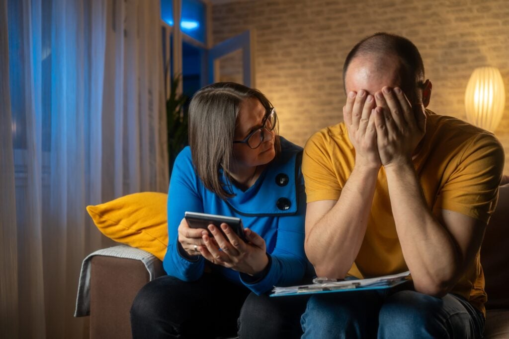 upset couple