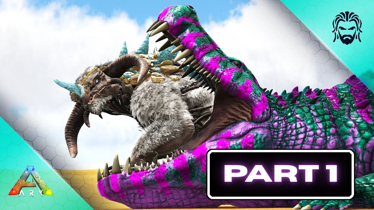 Testing a mutated Deinosuchus against the Ice Titan in ARK