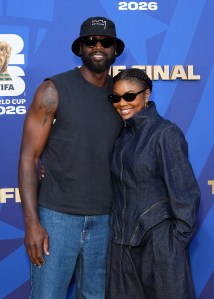 Dwyane Wade and Gabrielle Union at the FIFA World Cup 2026 Final Red Carpet held at the New York New Jersey Stadium on July 19, 2026 in East Rutherford, New Jersey.