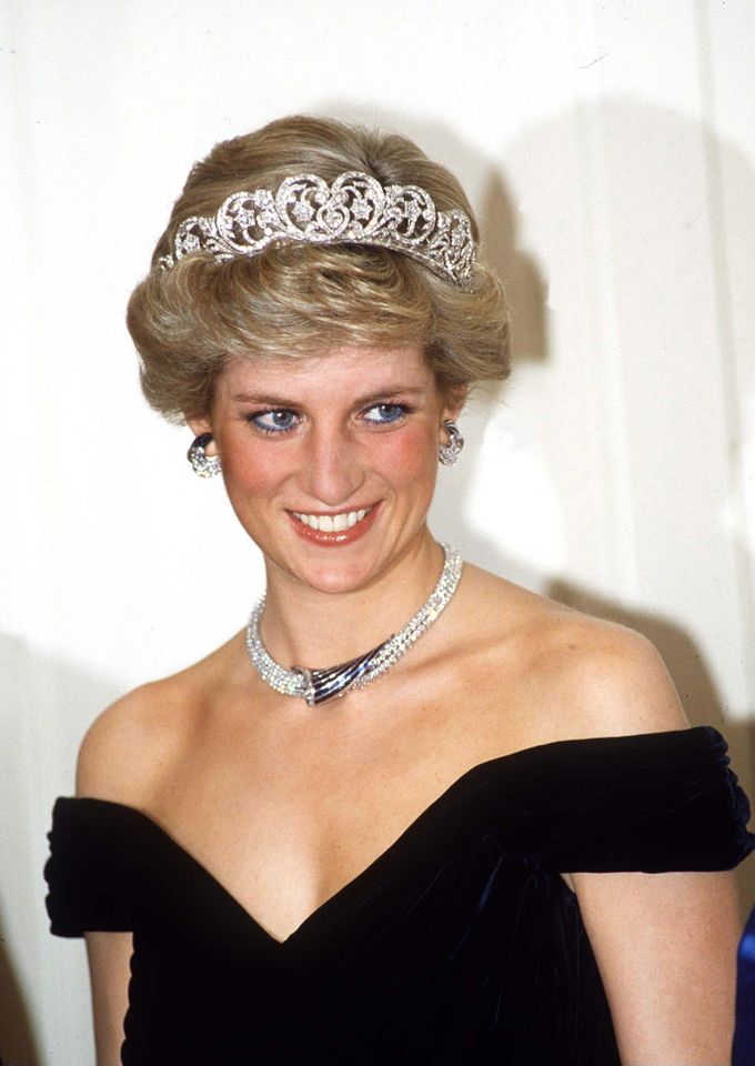 Princess Diana wearing Victor Edelstein.