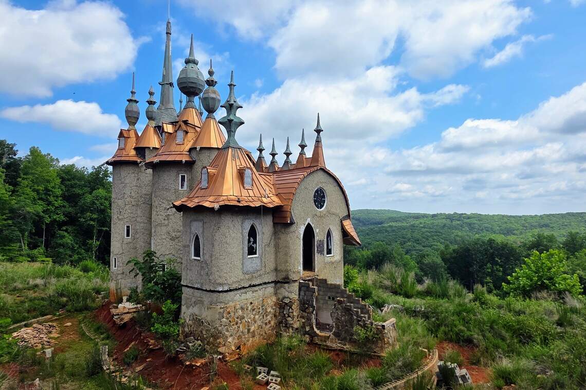 Castle Mont Rouge sits above Red Mountain in Person County, North Carolina.