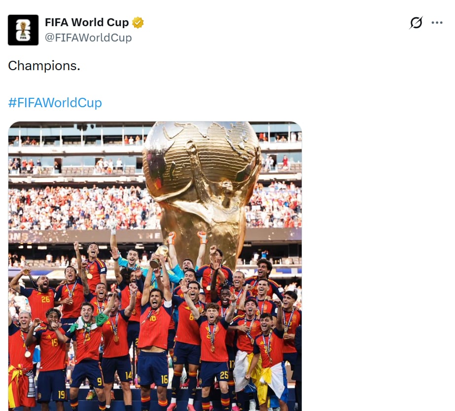 FIFA also didn't want Trump in on the action. / X post