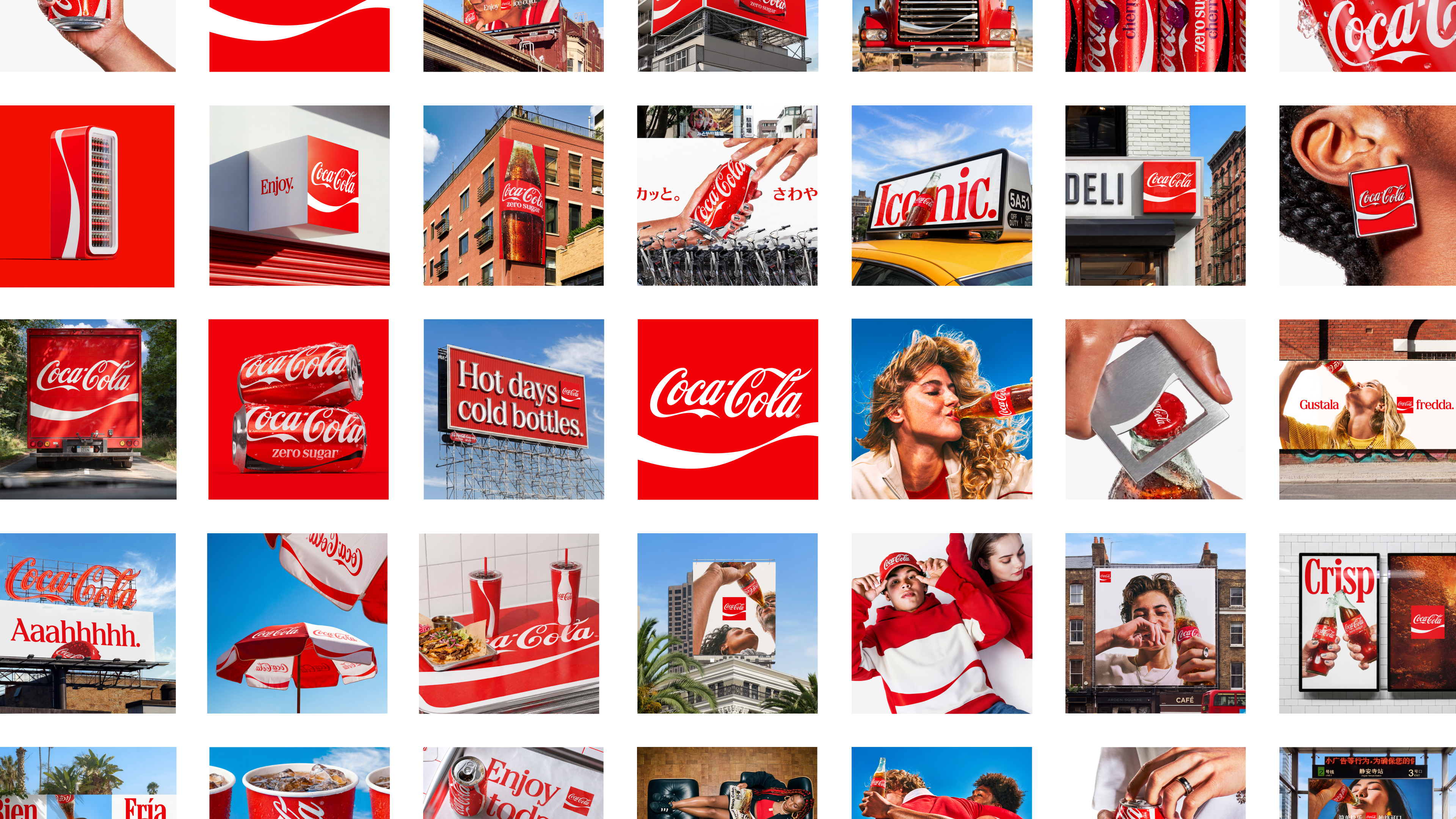 Coca-Cola rebrand material showing new design