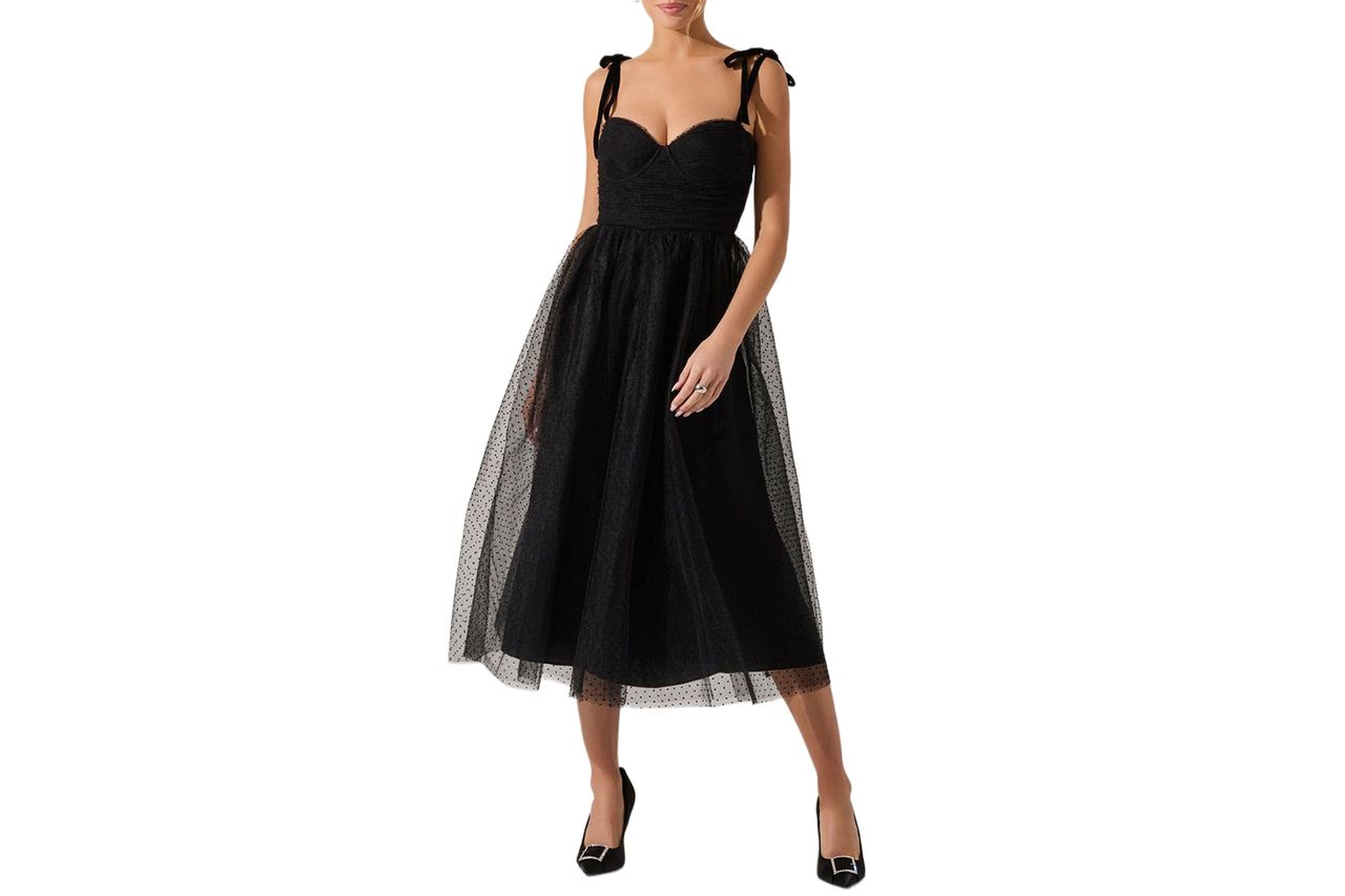 ASTR the Label Karyme Tie Strap Midi Dress
