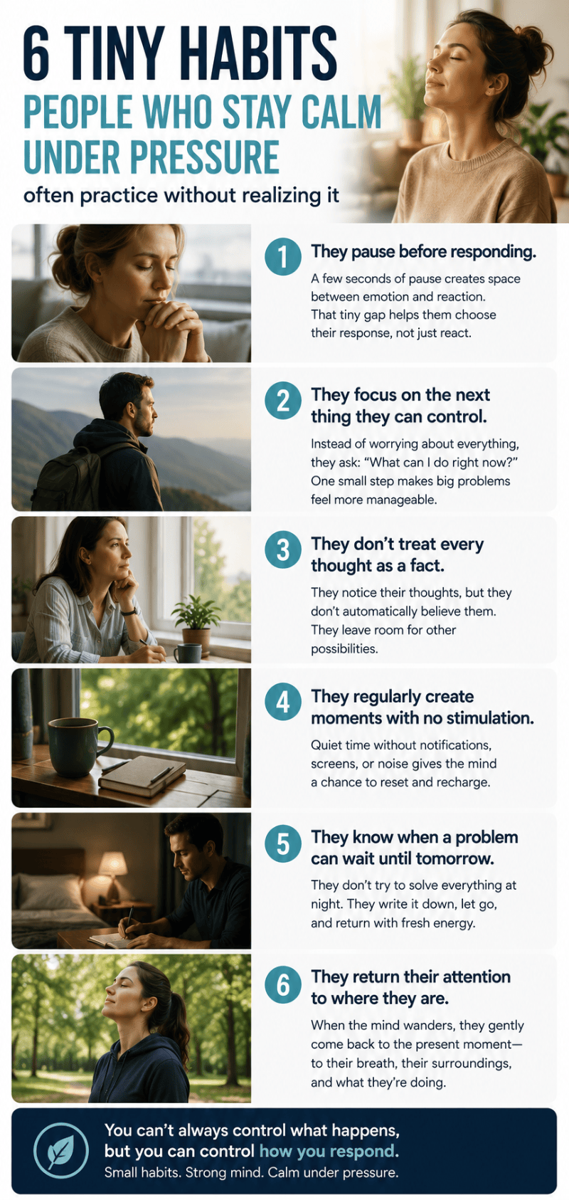 People who stay calm under pressure often practice these 6 tiny habits without realizing it